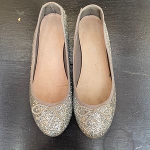 Silver Ballerina Flats